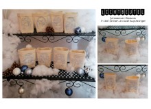 Stickserie ITH - Schneemann Redwork Lichtbeutel